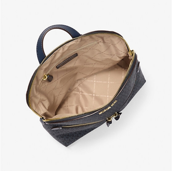 Michael Kors Dallas Medium ADMIRAL Signature Logo Backpack New - Picture 2 of 5